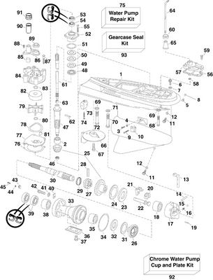 EVINRUDE-JOHNSON 5009336 Gearcase Assembly, Complete EVINRUDE-JOHNSON 5009336 Gearcase Assembly, Complete