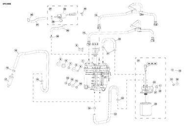 EVINRUDE-JOHNSON 5010691 Fuel Reservoir & Pump Assembly
