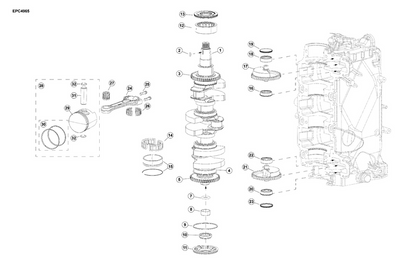EVINRUDE-JOHNSON 5010966 Crankshaft & Gear Assembly EVINRUDE-JOHNSON 5010966 Crankshaft & Gear Assembly