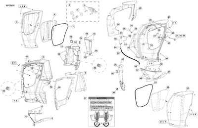 EVINRUDE-JOHNSON 5010997 Cover Assembly, Rear Frame | White EVINRUDE-JOHNSON 5010997 Cover Assembly, Rear Frame | White