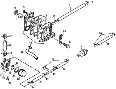EVINRUDE-JOHNSON 5030332 Fuel Valve & Filter Assy. EVINRUDE-JOHNSON 5030332 Fuel Valve & Filter Assy.