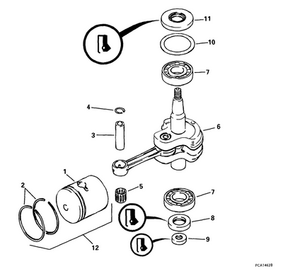 EVINRUDE-JOHNSON 5030351 Piston & Ring Set, 0.50Mm O.S. EVINRUDE-JOHNSON 5030351 Piston & Ring Set, 0.50Mm O.S.
