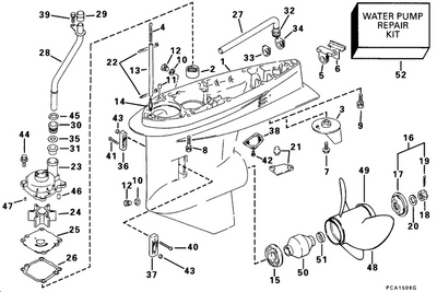 EVINRUDE-JOHNSON 5030722 Case, Water Pump EVINRUDE-JOHNSON 5030722 Case, Water Pump