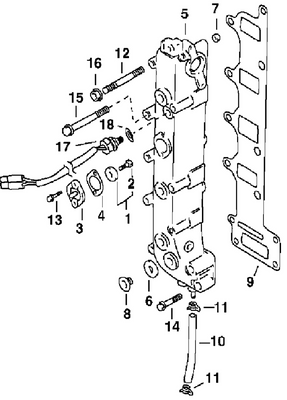 EVINRUDE-JOHNSON 5031168 Manifold, Exhaust EVINRUDE-JOHNSON 5031168 Manifold, Exhaust