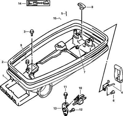EVINRUDE-JOHNSON 5031178 Cover, Engine, Lower EVINRUDE-JOHNSON 5031178 Cover, Engine, Lower