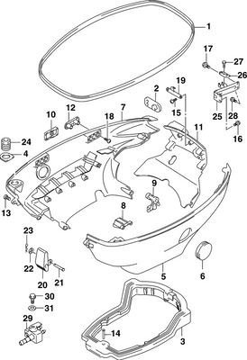 EVINRUDE-JOHNSON 5031567 Holder, Cover, Lower