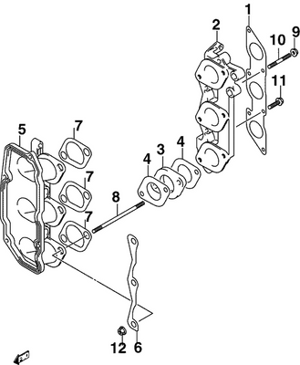 EVINRUDE-JOHNSON 5032318 Plate, Carburetor