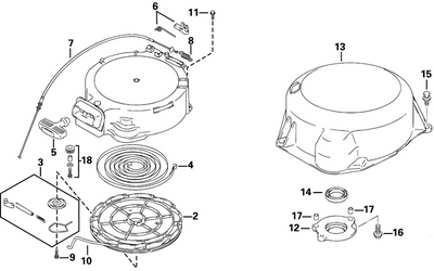 EVINRUDE-JOHNSON 5032331 Cable Assy., Starter Lockout