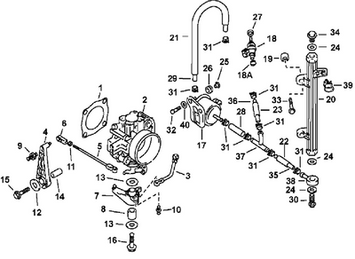 EVINRUDE-JOHNSON 5032446 Body, Throttle