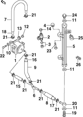 EVINRUDE-JOHNSON 5032692 Insulator, Delivery Pipe