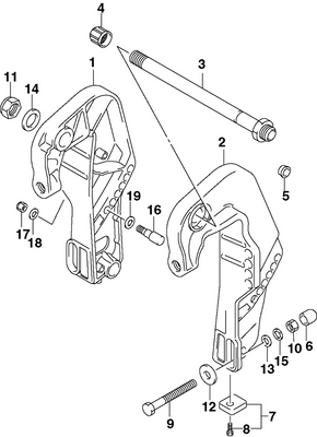 EVINRUDE-JOHNSON 5032789 Bracket, Clamp Port EVINRUDE-JOHNSON 5032789 Bracket, Clamp Port