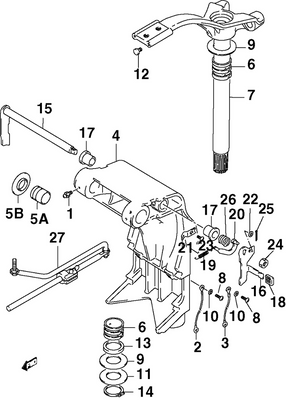 EVINRUDE-JOHNSON 5032917 Lever, Tilt Lock EVINRUDE-JOHNSON 5032917 Lever, Tilt Lock