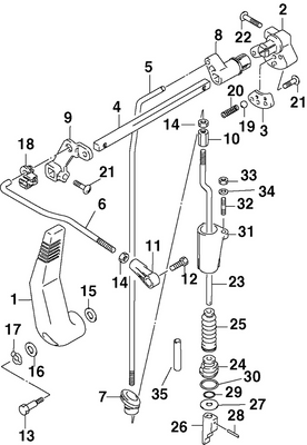 EVINRUDE-JOHNSON 5033141 Rod, Shift 15" EVINRUDE-JOHNSON 5033141 Rod, Shift 15"