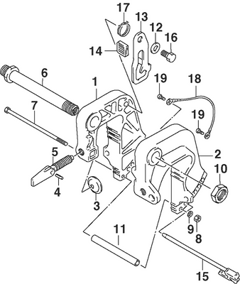 EVINRUDE-JOHNSON 5033165 Arm, Tilt Lock