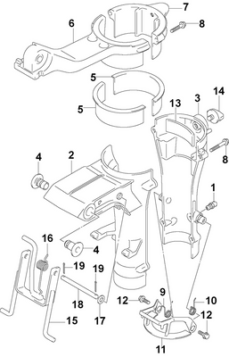 EVINRUDE-JOHNSON 5033408 Cover, Swivel Bracket EVINRUDE-JOHNSON 5033408 Cover, Swivel Bracket