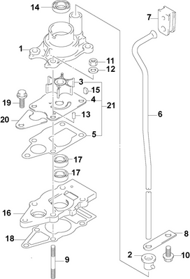 EVINRUDE-JOHNSON 5033427 Housing, Drive Shaft EVINRUDE-JOHNSON 5033427 Housing, Drive Shaft
