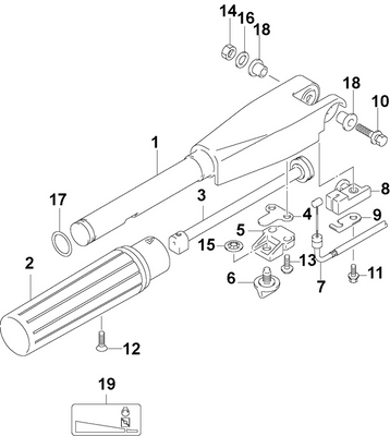 EVINRUDE-JOHNSON 5033452 Rod, Handle