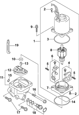 EVINRUDE-JOHNSON 5033838 Motor Assy, Trim/Tilt EVINRUDE-JOHNSON 5033838 Motor Assy, Trim/Tilt