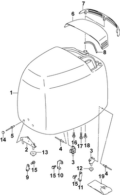 EVINRUDE-JOHNSON 5033868 Fastener, Rear Port