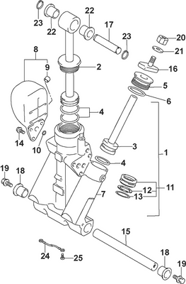 EVINRUDE-JOHNSON 5033931 Shaft, Tilt Cyl Lower EVINRUDE-JOHNSON 5033931 Shaft, Tilt Cyl Lower