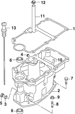 EVINRUDE-JOHNSON 5034038 Pan Assy, Oil | "Blue" Color Models, New P/N For 2003 Model Year