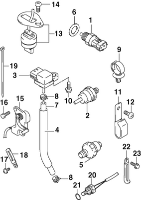 EVINRUDE-JOHNSON 5034087 Sensor Assy, Cylinder Temp | New P/N For 2003