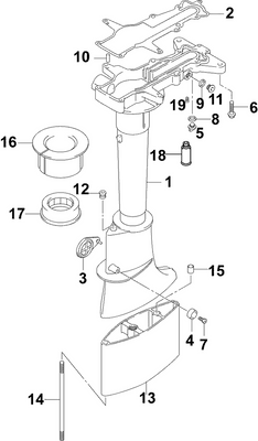 EVINRUDE-JOHNSON 5034340 Rubber, Mount Upper