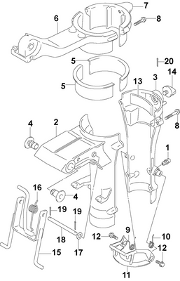 EVINRUDE-JOHNSON 5034443 Cover, Swivel Bracket EVINRUDE-JOHNSON 5034443 Cover, Swivel Bracket