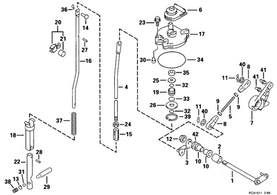 EVINRUDE-JOHNSON 5034633 Housing, Shift Rod Guide EVINRUDE-JOHNSON 5034633 Housing, Shift Rod Guide