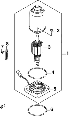EVINRUDE-JOHNSON 5034704 Holder, Brush EVINRUDE-JOHNSON 5034704 Holder, Brush