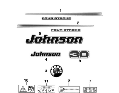 EVINRUDE-JOHNSON 5034721 "Johnson", Port/Stbd EVINRUDE-JOHNSON 5034721 "Johnson", Port/Stbd