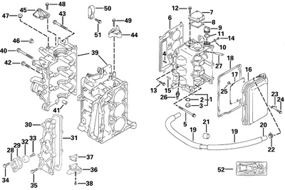 EVINRUDE-JOHNSON 5034735 Head Assy, Cylinder EVINRUDE-JOHNSON 5034735 Head Assy, Cylinder