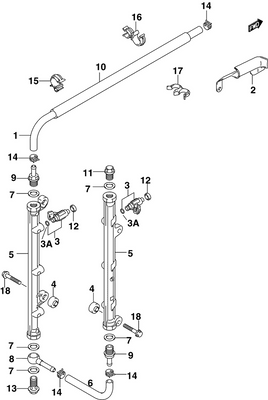 EVINRUDE-JOHNSON 5035012 Hose, Fuel (Inlet)