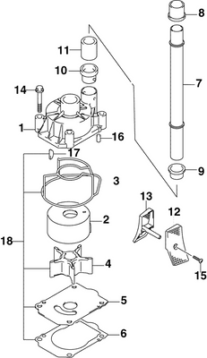 EVINRUDE-JOHNSON 5035043 Tube, Water