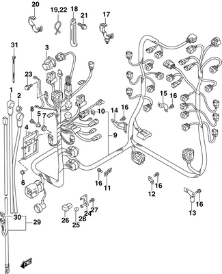 EVINRUDE-JOHNSON 5035103 Bracket, Harness