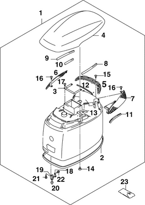 EVINRUDE-JOHNSON 5035173 Guard, Air Intake EVINRUDE-JOHNSON 5035173 Guard, Air Intake