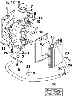 EVINRUDE-JOHNSON 5035781 Cover, Cylinder Head