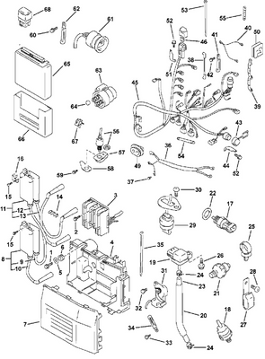EVINRUDE-JOHNSON 5035801 Holder, Electric Parts