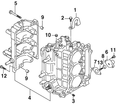 EVINRUDE-JOHNSON 5036064 Block, Cylinder EVINRUDE-JOHNSON 5036064 Block, Cylinder