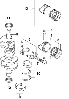 EVINRUDE-JOHNSON 5036066 Crankshaft | New P/N For 2005 EVINRUDE-JOHNSON 5036066 Crankshaft | New P/N For 2005