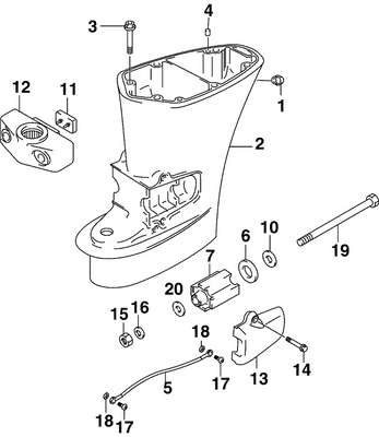EVINRUDE-JOHNSON 5036091 Bracket, Lower Mount | New P/N For 2005 EVINRUDE-JOHNSON 5036091 Bracket, Lower Mount | New P/N For 2005
