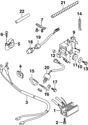 EVINRUDE-JOHNSON 5036263 Holder, Electric Parts