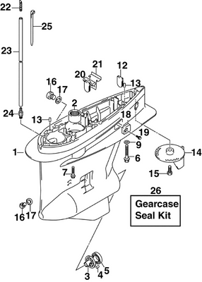 EVINRUDE-JOHNSON 5036319 Case, Gear