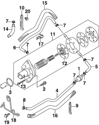 EVINRUDE-JOHNSON 5036344 Holder, Fuel Hose