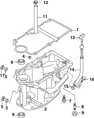 EVINRUDE-JOHNSON 5036755 Carter, Huile - Bleu | New P/N For 2005 EVINRUDE-JOHNSON 5036755 Carter, Huile - Bleu | New P/N For 2005