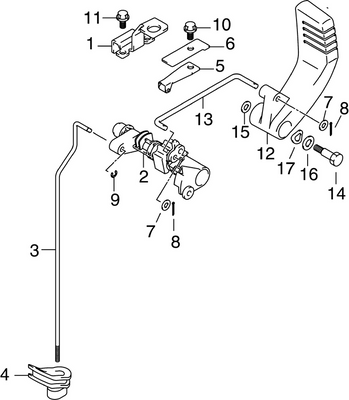 EVINRUDE-JOHNSON 5036951 Lever, Front Shift