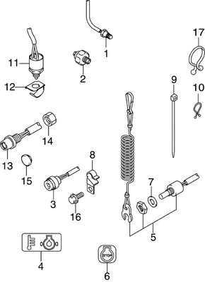 EVINRUDE-JOHNSON 5036990 Clamp, Stop Switch Lead | Tiller Models
