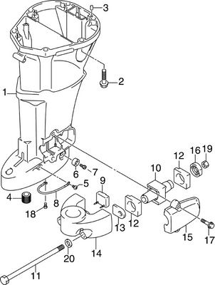 EVINRUDE-JOHNSON 5037027 Mount, Lower Thrust EVINRUDE-JOHNSON 5037027 Mount, Lower Thrust