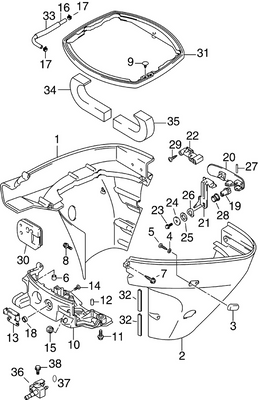 EVINRUDE-JOHNSON 5037044 Panel, Front