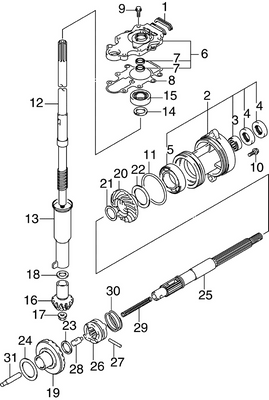 EVINRUDE-JOHNSON 5037155 Driveshaft - 20"